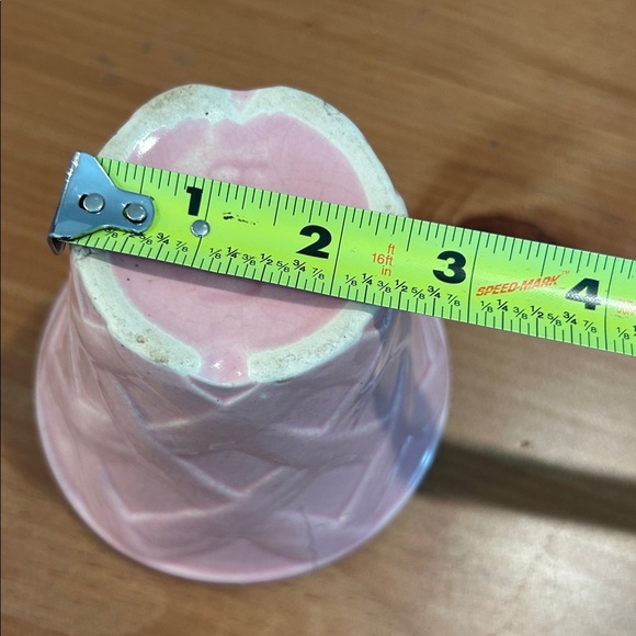 Vintage Pink USA Pottery Planter Vase – Crackle Glaze, Mid-Cent - Picture 6 of 10